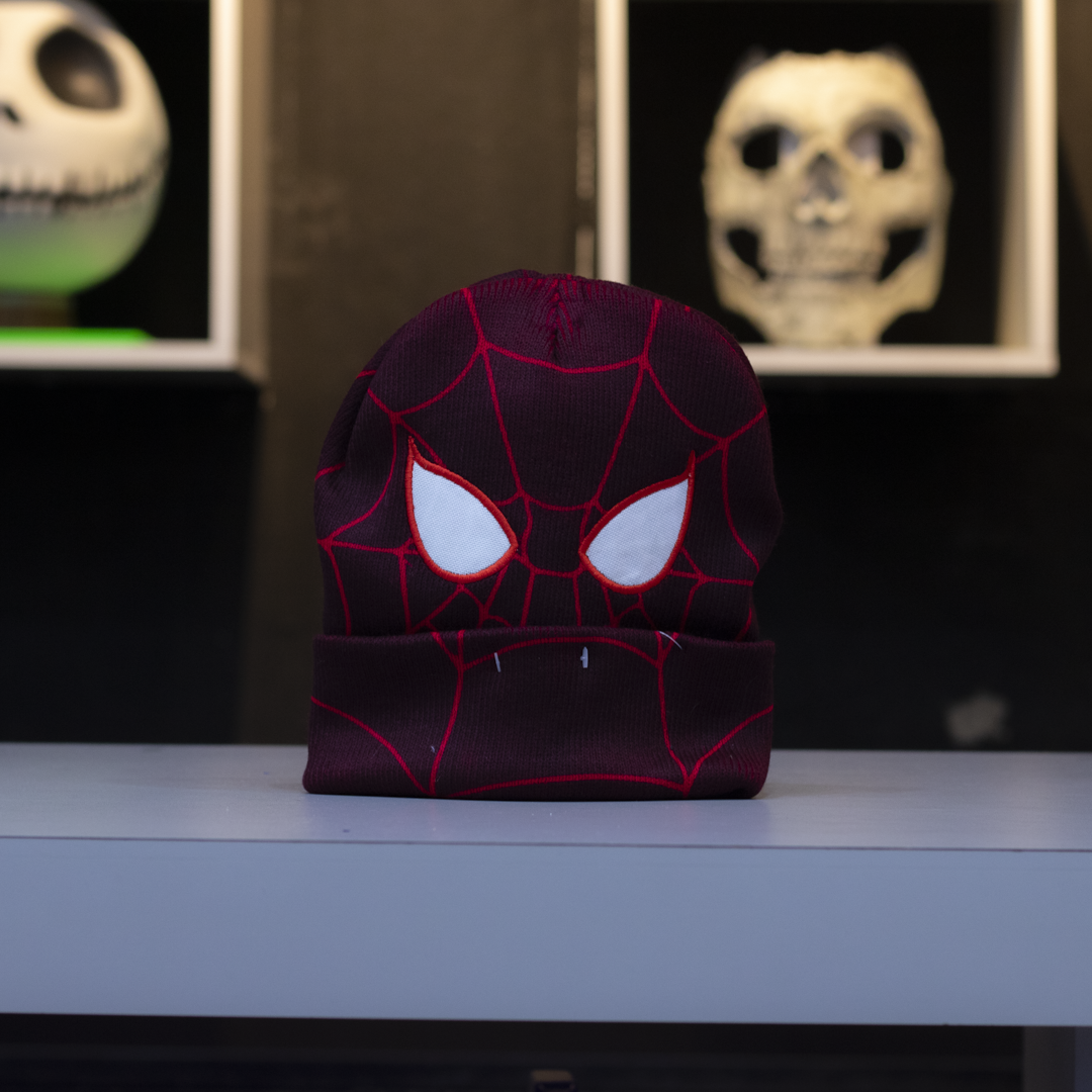 Gorro de Miles Morales Spider-Man de Marvel, con telaraña roja
