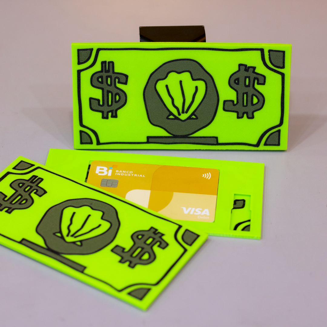Billete $1 un dolar | Porta Tarjetas | Bob Esponja