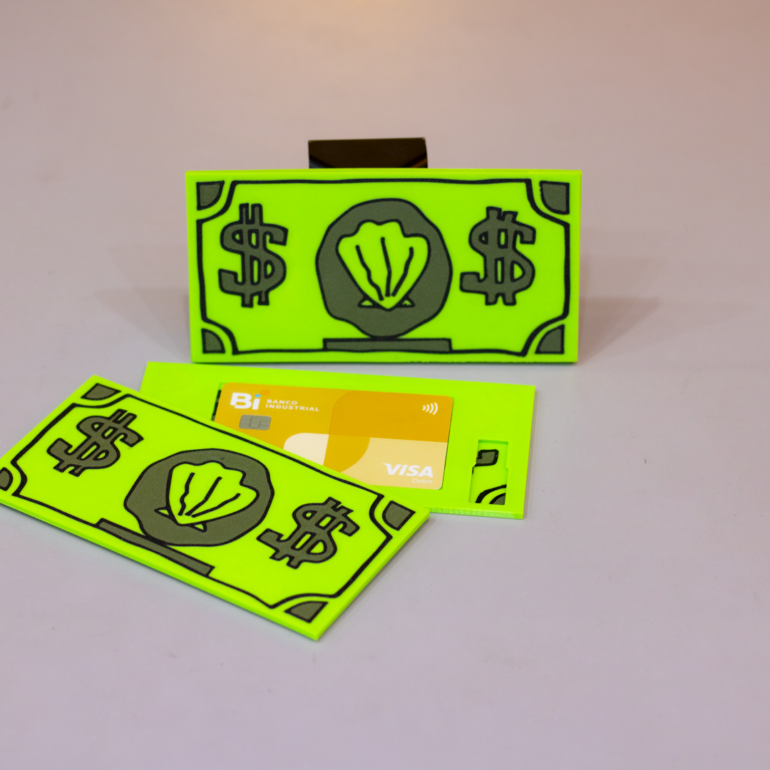 Billete $1 un dolar | Porta Tarjetas | Bob Esponja