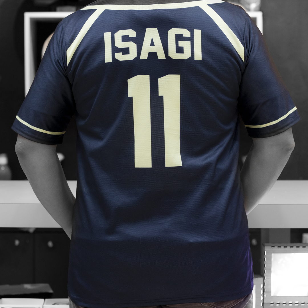 Camisola Isagi Bastard München Blue Lock detalle espalda