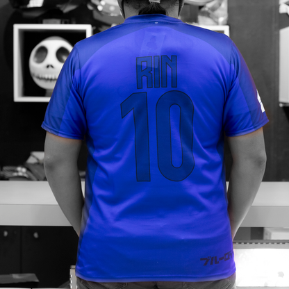 Camisola Rin Blue Lock detalle espalda