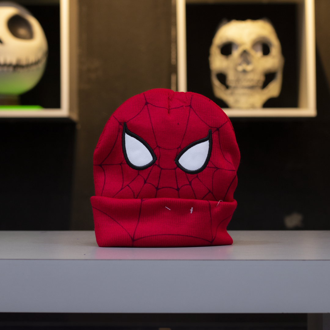 Gorro de Spider-Man clásico de Marvel, rojo con telaraña