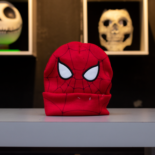 Gorro de Spider-Man clásico de Marvel, rojo con telaraña