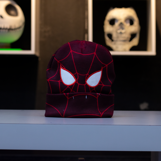 Gorro de Miles Morales Spider-Man de Marvel, con telaraña roja